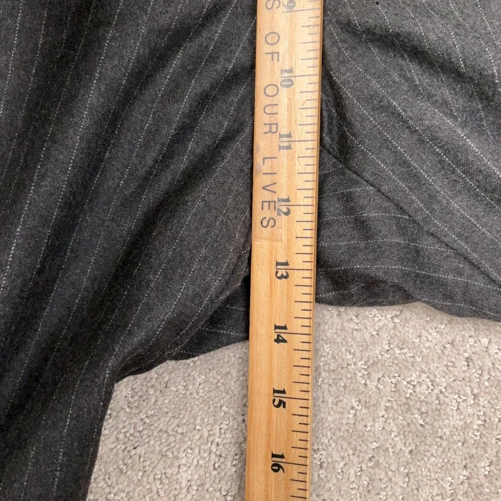 Banana Republic Pants Men 32W 30L Gray Pinstripe Gavin Wool Dress Trousers